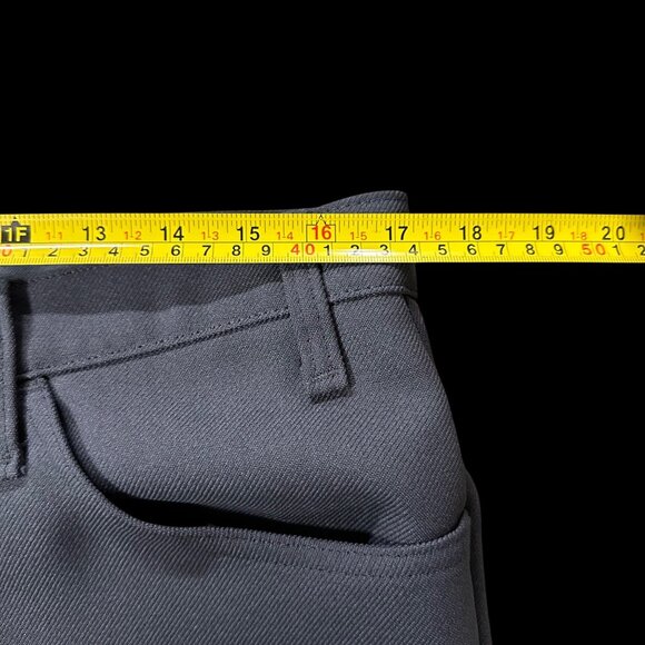 Vintage Levis Mens Polyester Pants Gray Retro Western 1960s Hemmed 36 x 32 READ - Picture 4 of 10